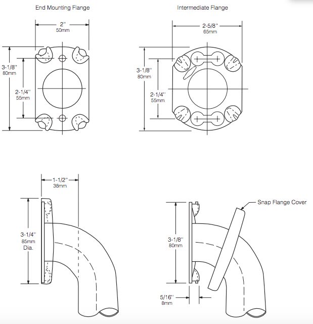 Bobrick B-6806x42 Commercial Grab Bar, 1-1/2