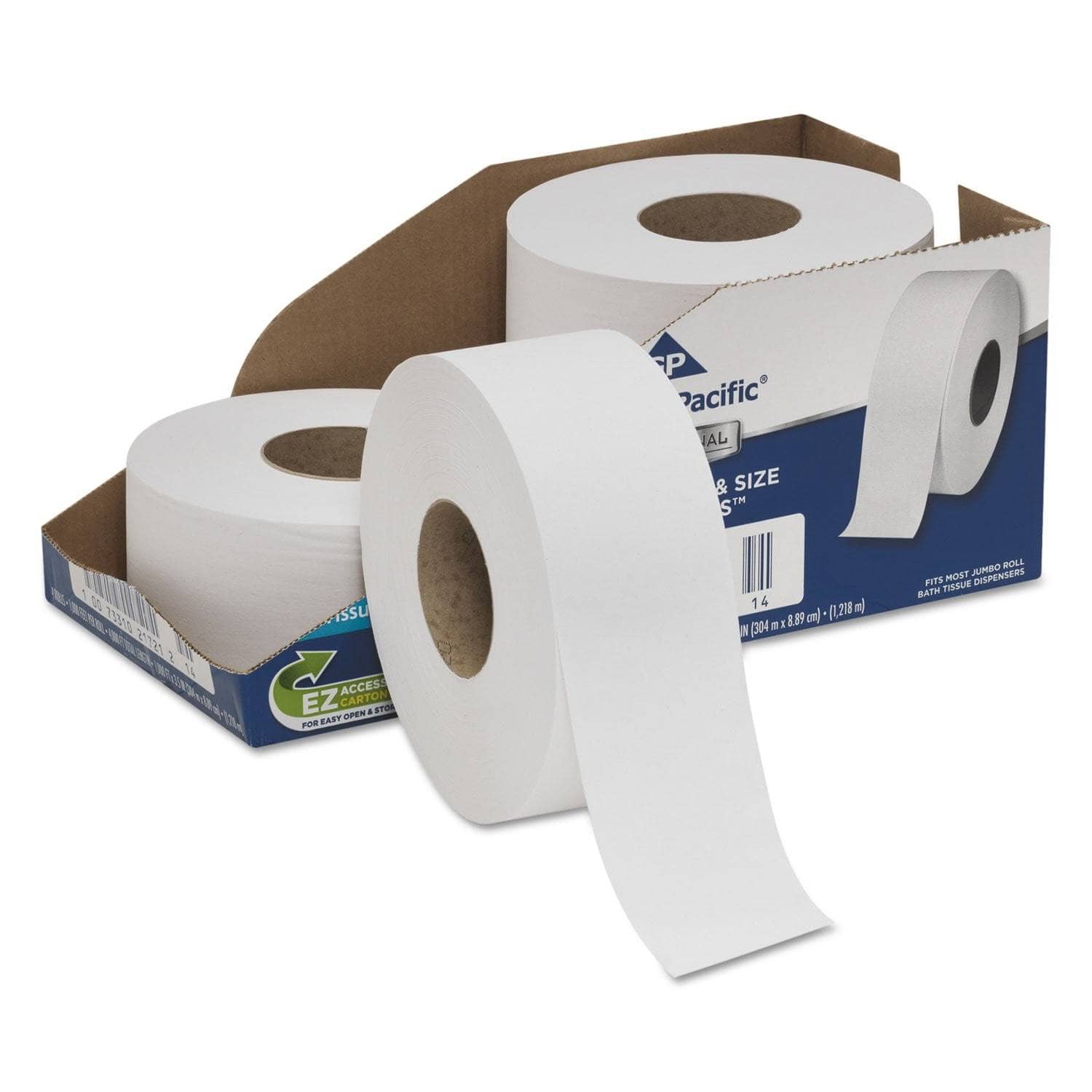 Georgia Pacific White Jumbo Bathroom Tissue, Septic Safe, 2-Ply, 3 1/2 X 1000 Ft, 4/Carton - GPC2172114 - TotalRestroom.com