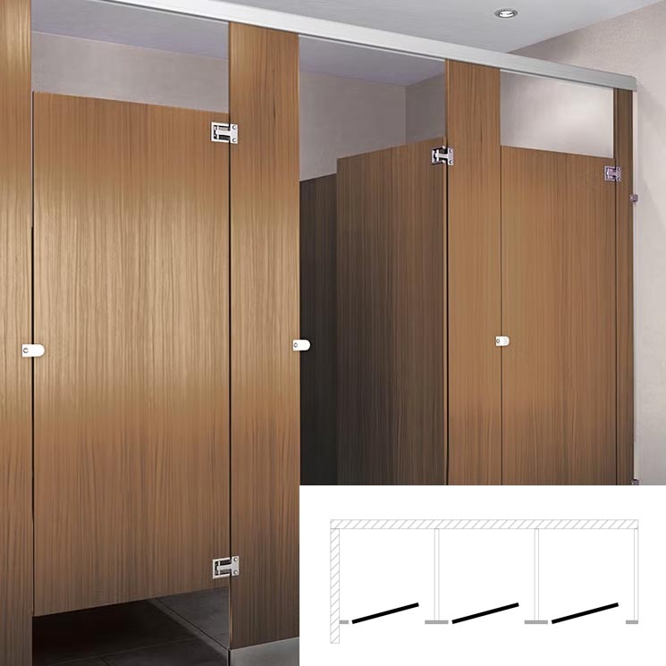ASI Global Toilet Partition (Plastic Laminate) 3 In Corner (108