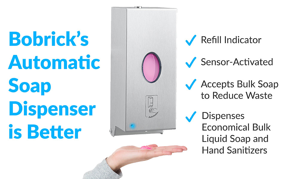 Bobrick B-2012 Commercial Automatic Soap Dispenser, Wall-Mounted