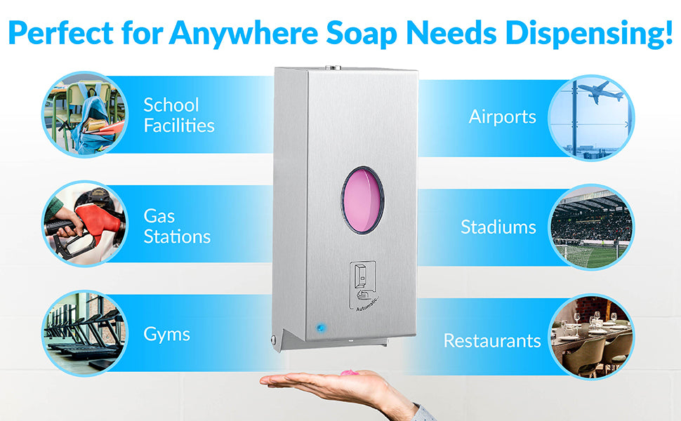 Bobrick B-2012 Commercial Automatic Soap Dispenser, Wall-Mounted