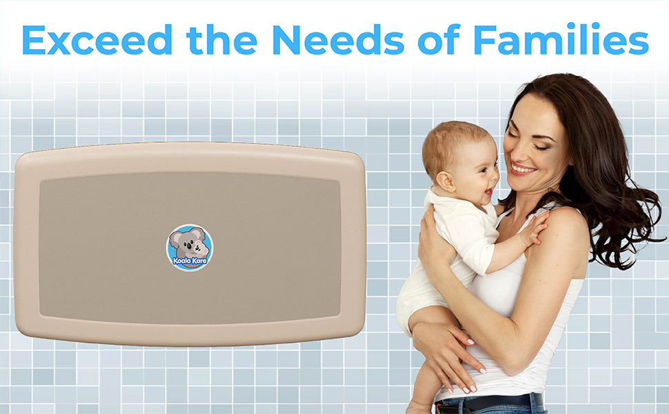 Koala Kare KB200-00 Horizontal Baby Changing Station, Wall-Mounted, Cream, Updated Part Number: KB300-00