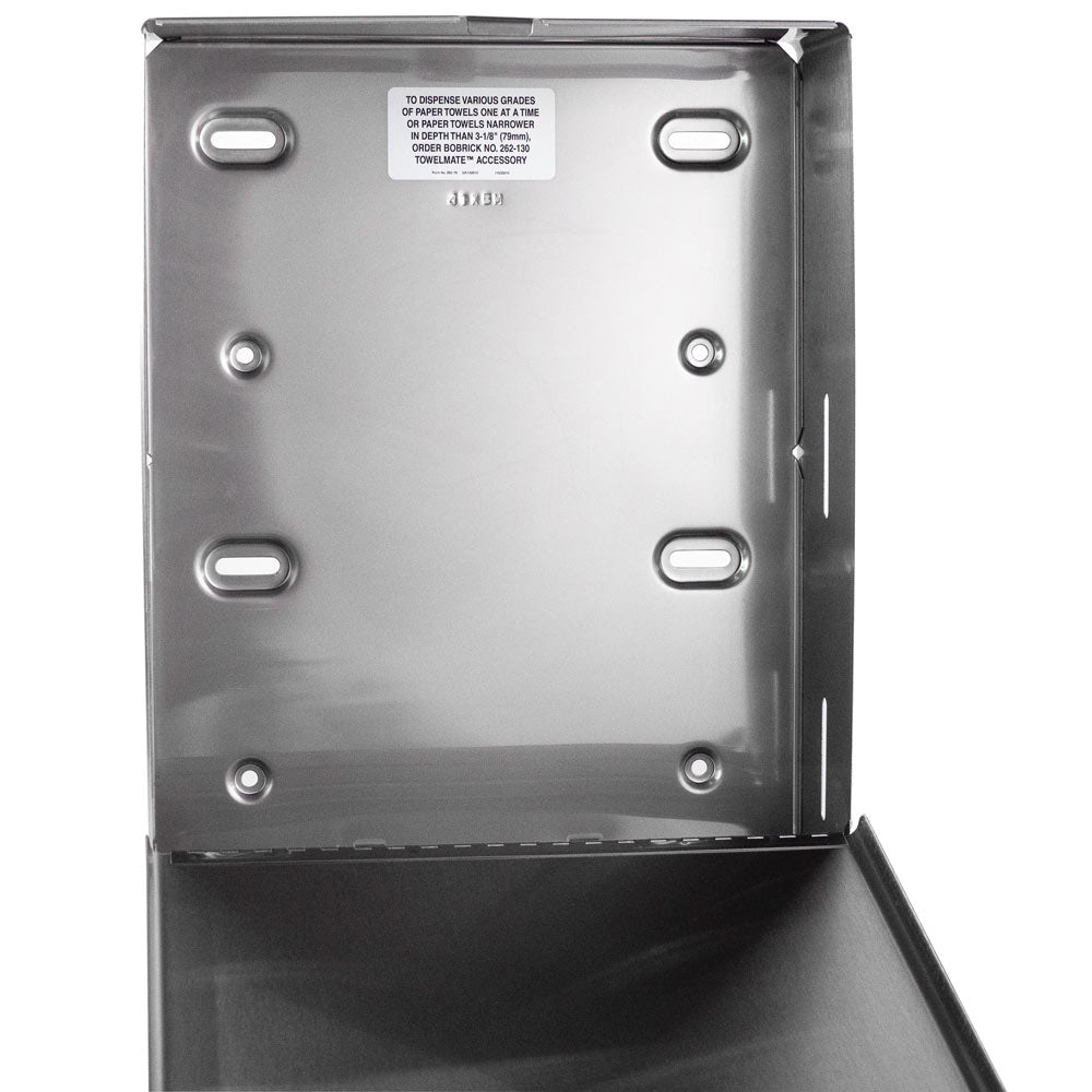 Bobrick B-262 Commercial Paper Towel Dispenser, Surface-Mounted, Stainless Steel