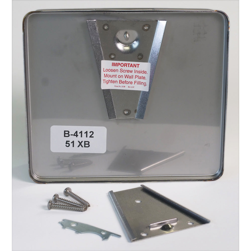 Bobrick B-4112 Commercial Soap Dispenser, Surface-Mounted, Manual-Push, Stainless Steel - 40 Oz