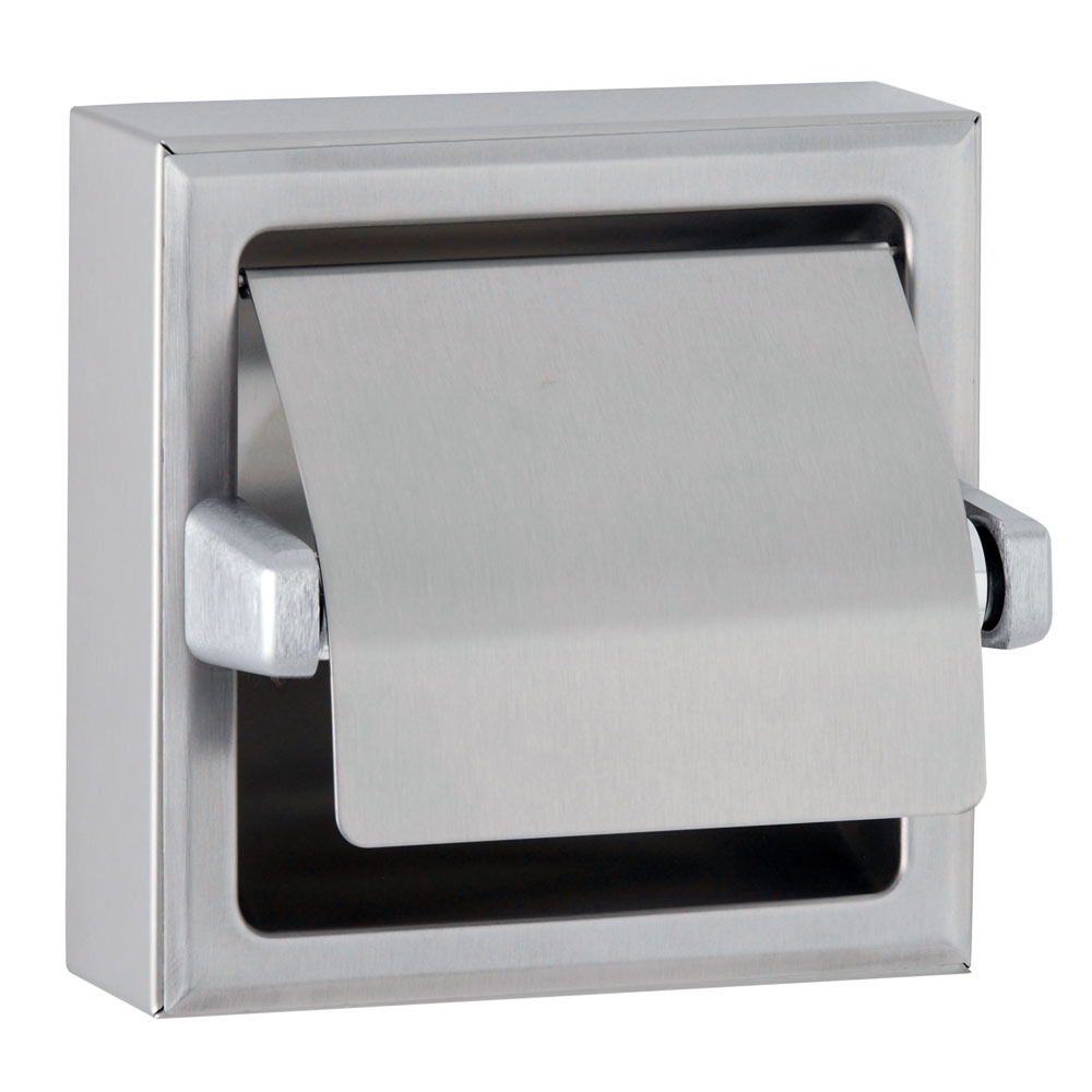 Bobrick B-66997 Commercial Toilet Paper Dispenser w/ Hood, Surface-Mounted, Stainless Steel w/ Satin Finish