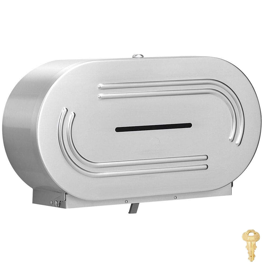 Bradley 5425-00 Commercial Jumbo-Roll Toilet Paper Dispenser, Surface-Mounted, Stainless Steel w/ Satin Finish