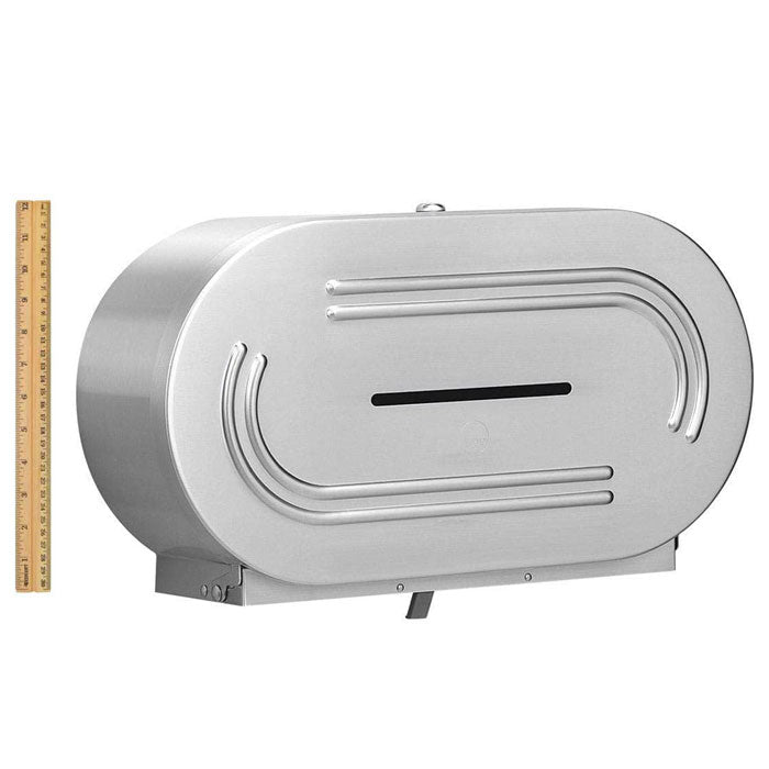 Bradley 5425-00 Commercial Jumbo-Roll Toilet Paper Dispenser, Surface-Mounted, Stainless Steel w/ Satin Finish