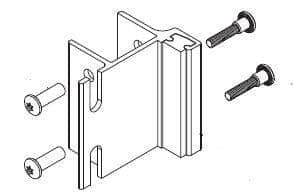 Bradley HDWT-Z0190 Toilet Partition Wrap Around Strike/Keeper, In-Swing for Bradley 1.25