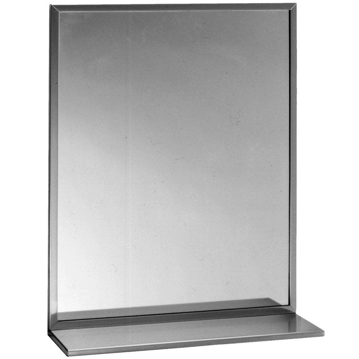 Bobrick B-1662436 Public Restroom Mirror Shelf, Channel Frame, 24