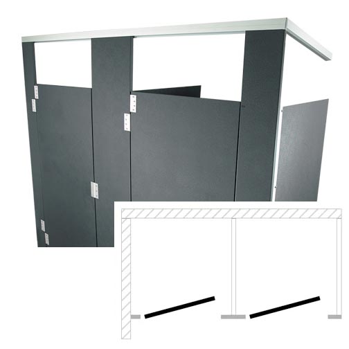 Hadrian Toilet Partitions (Plastic) 2 In Corner (72