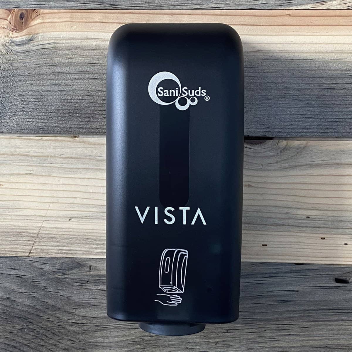 VISTA Sani Suds Auto Soap Dispenser, Black Translucent - SD1001 - TotalRestroom.com