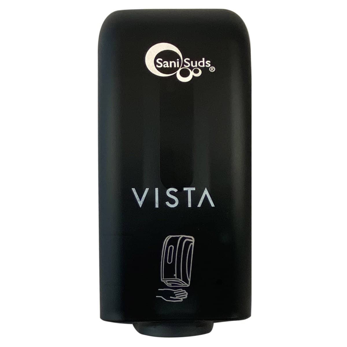 VISTA Sani Suds Auto Soap Dispenser, Black Translucent - SD1001 - TotalRestroom.com