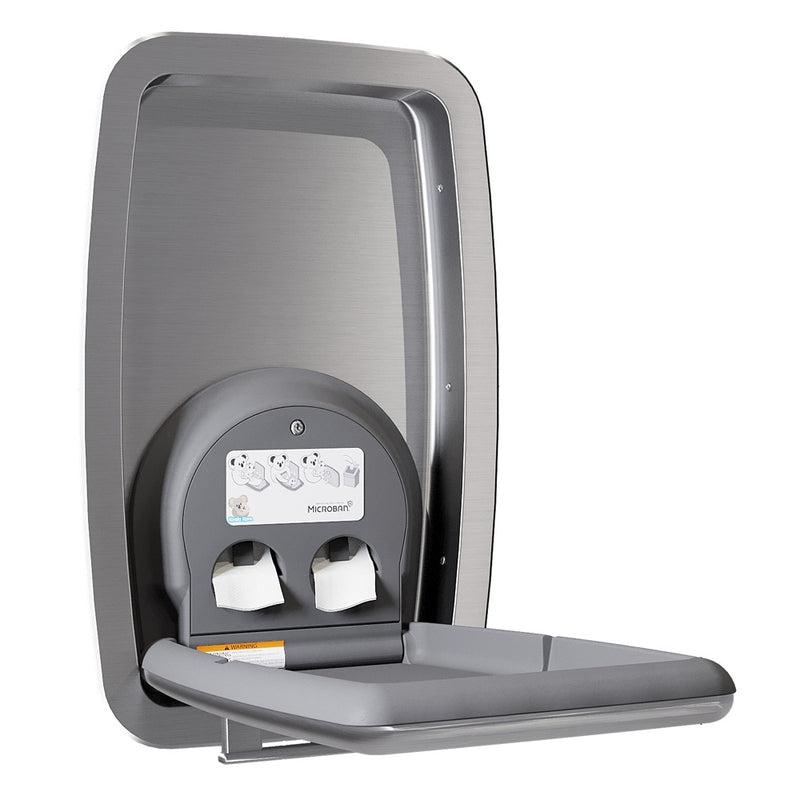 Koala Kare KB311-SSRE Vertical Stainless Steel Recessed-Mounted Baby Changing Station