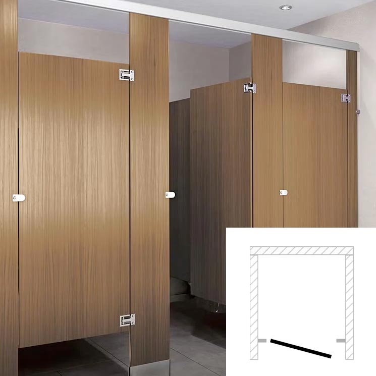 ASI Global Toilet Partition (Plastic Laminate) 1 ADA Between Wall (60