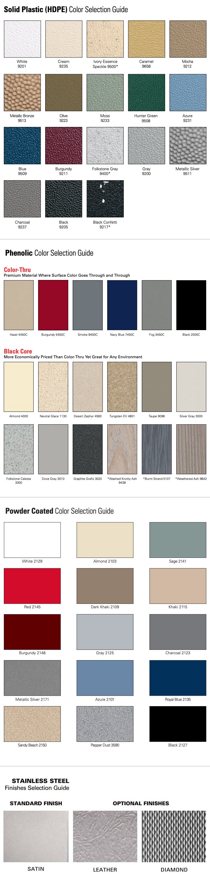 ASI Global Partitions HDPE Colors ASI Global Partitions HDPE Colors