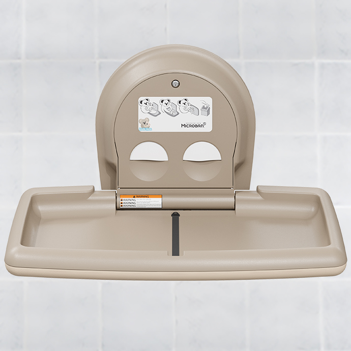 Koala Kare KB200-00 Horizontal Baby Changing Station, Wall-Mounted, Cream, Updated Part Number: KB300-00