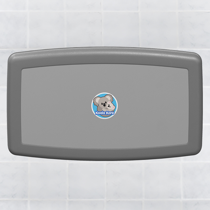 Koala Kare KB200-01 Horizontal Baby Changing Station, Wall-Mounted, Grey, Updated Part Number: KB300-01