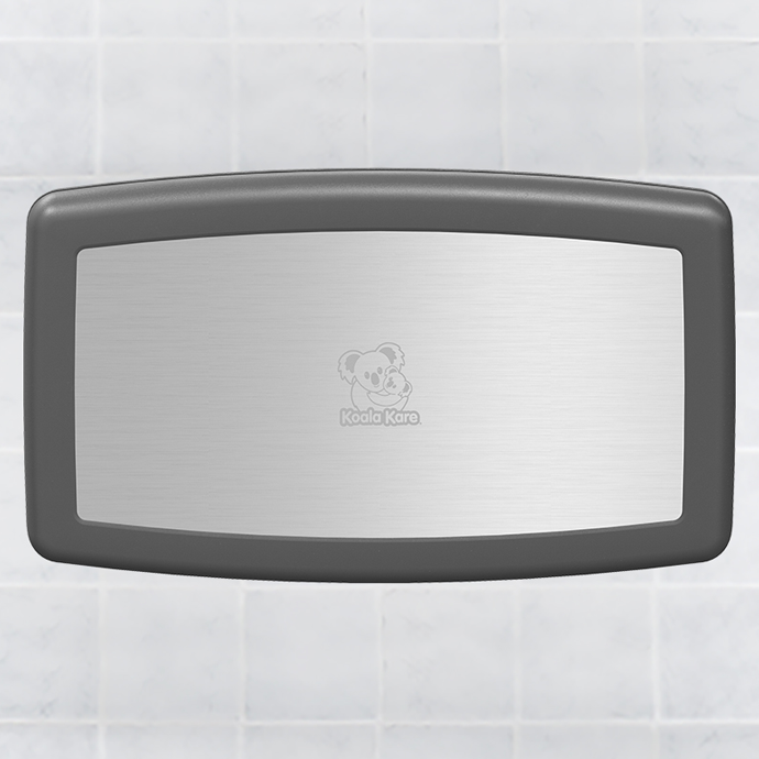 Koala Kare KB200-01SS (Now KB300-01SS) Horizontal Baby Changing Station, Wall-Mounted, Grey with SS Veneer, Updated Part Number: KB300-01SS